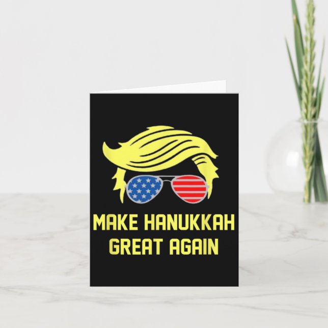 Make Hanukkah Great Again Trump 47 Hanukkah Miracl Card (Front)