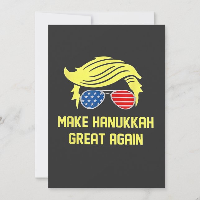 Make Hanukkah Great Again Trump Jewish  Invitation (Front)