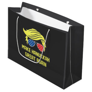 Make Hanukkah Great Again Trump Jewish  Large Gift Bag