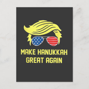 Make Hanukkah Great Again Trump Jewish  Postcard