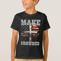 Make Heaven Crowded Cross _ American Flag Christia
