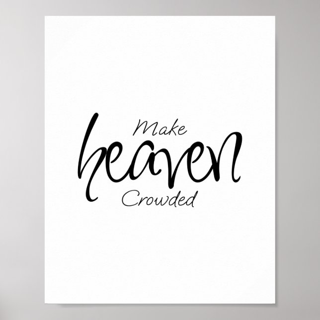 MAKE HEAVEN CROWDED Minimalist Poster (Front)