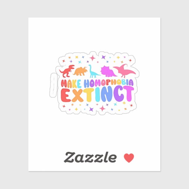 Make Homophobia Extinct LGBT Equality Dinosaurs (Sheet)