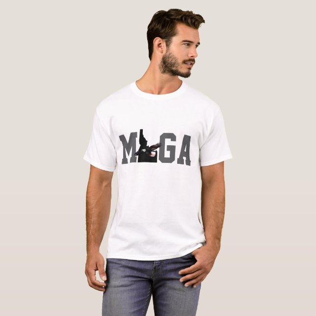 MAKE IDAHO GREAT AGAIN EAGLE FLAG - PLAY ON MAGA T-Shirt (Front Full)