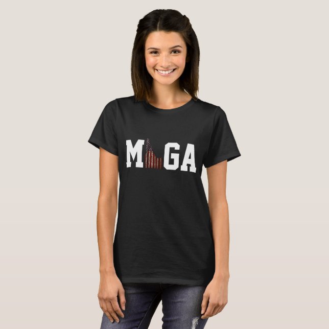 MAKE IDAHO GREAT AGAIN US FLAG - PLAY ON MAGA T-Shirt (Front Full)