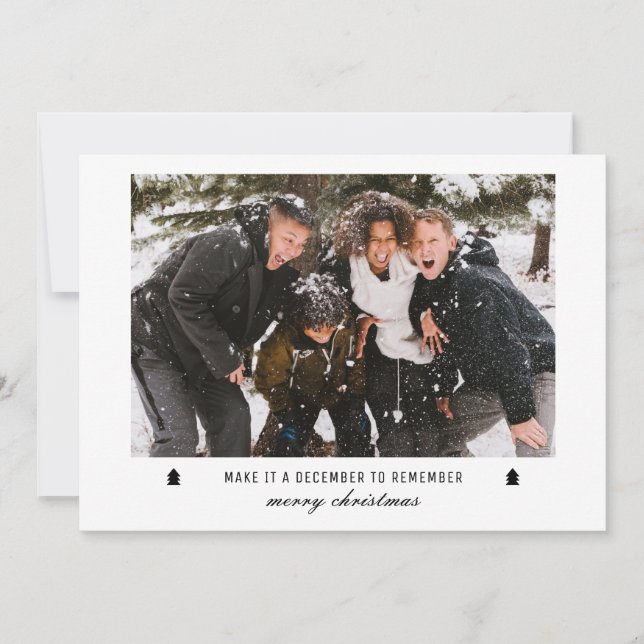 Make It A December To Remember Christmas Family Holiday Card (Front)