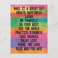 Make It A Great Day Rainbow Inspirational Quote