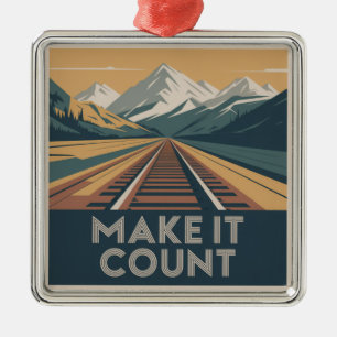 Make It Count Metal Ornament