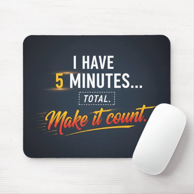 Make It Count Motivational Productivity Quote Mouse Pad (With Mouse)