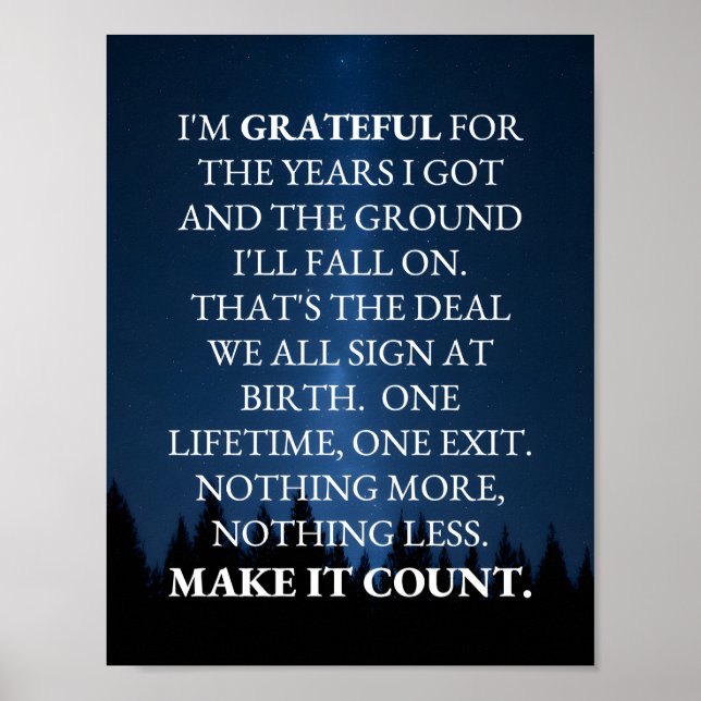 Make It Count! Poster (Front)