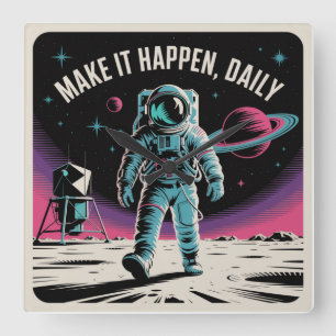 Make It Happen, Daily Square Wall Clock