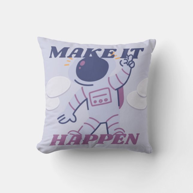 Make It Happen – Motivation & Success  Throw Pillow (Front)