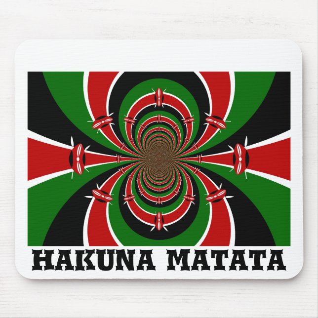 Make it kenyan colorful Flag Pattern colors Mouse Pad (Front)