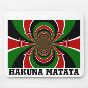 Make it kenyan colourful Flag Pattern colours Mouse Pad