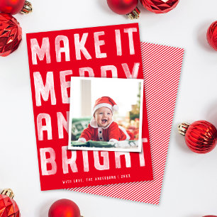 Make It Merry and Bright Holiday Photo Card