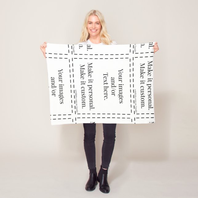 Make it personal. 10tshirts.com fleece blanket (In Situ)