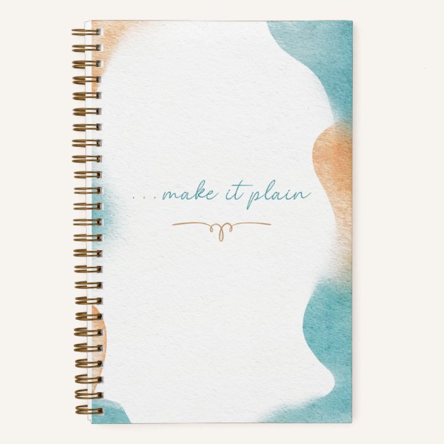 "Make it Plain" Blank Lined Journal with scripture (Recto)