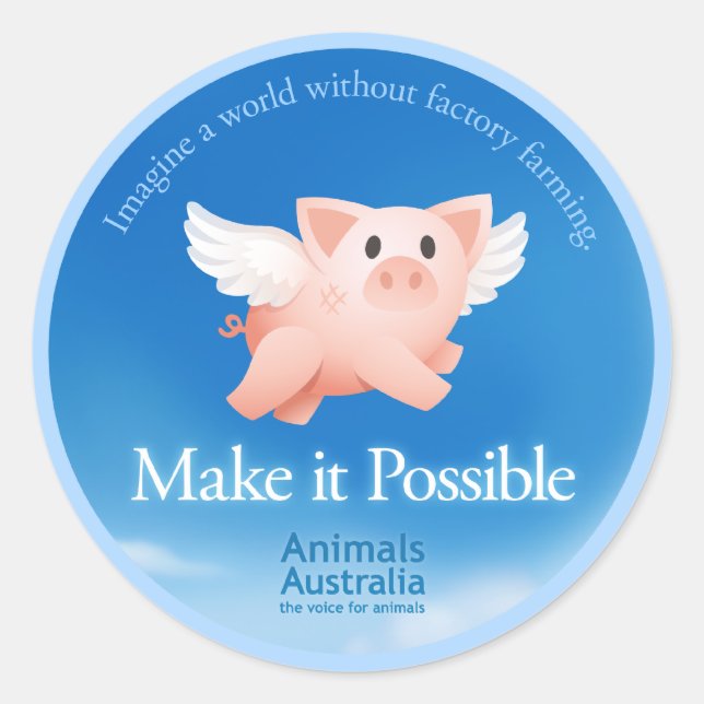 Make it Possible sticker large round (6 pack) (Front)
