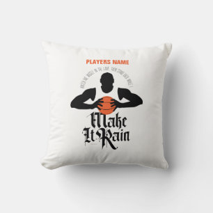 Make It Rain (Basketball) Throw Pillow
