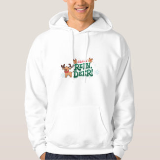 Make It Rein Deer Funny Christmas Reindeer Design Hoodie