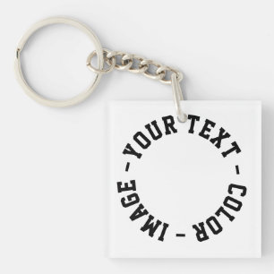 Make It Your Own 1.875" x 1.875" Square Keychain