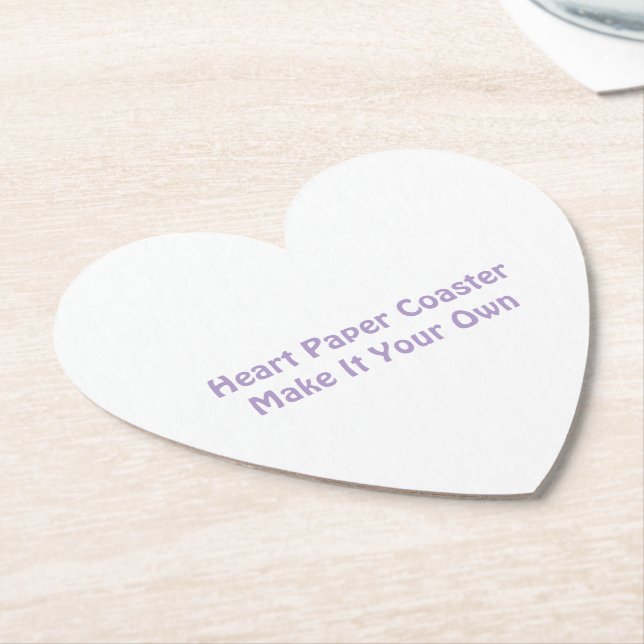 Make It Your Own Heart Paper Coaster (Angled)