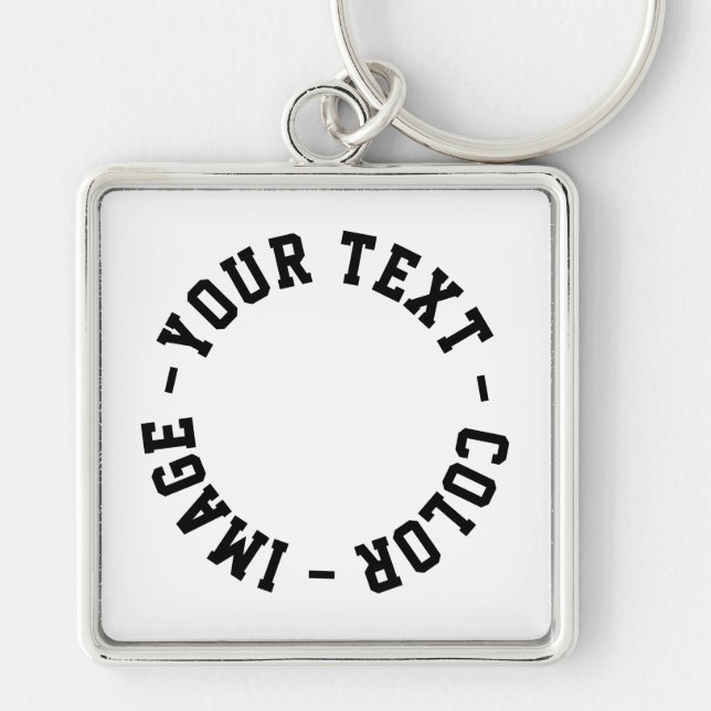 Make It Your Own Premium Square Large Keychain (Front)