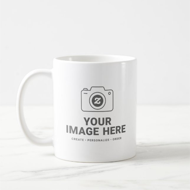 Make It Yours Custom Photo Coffee Mug (Left)