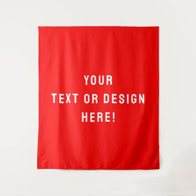 Make It Yours – Large Custom Red Tapestry (Front)