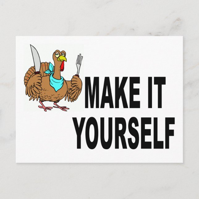 Make It Yourself Thanksgiving Postcard Invitation (Front)