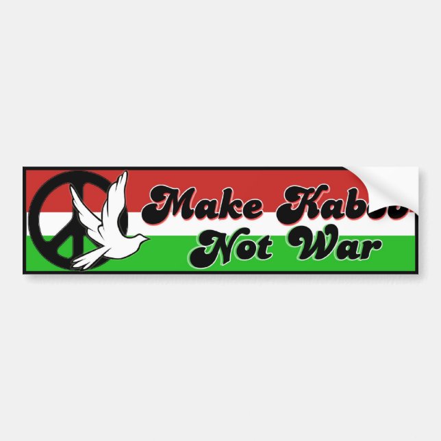 Make Kabob Not War bumper sticker (Front)