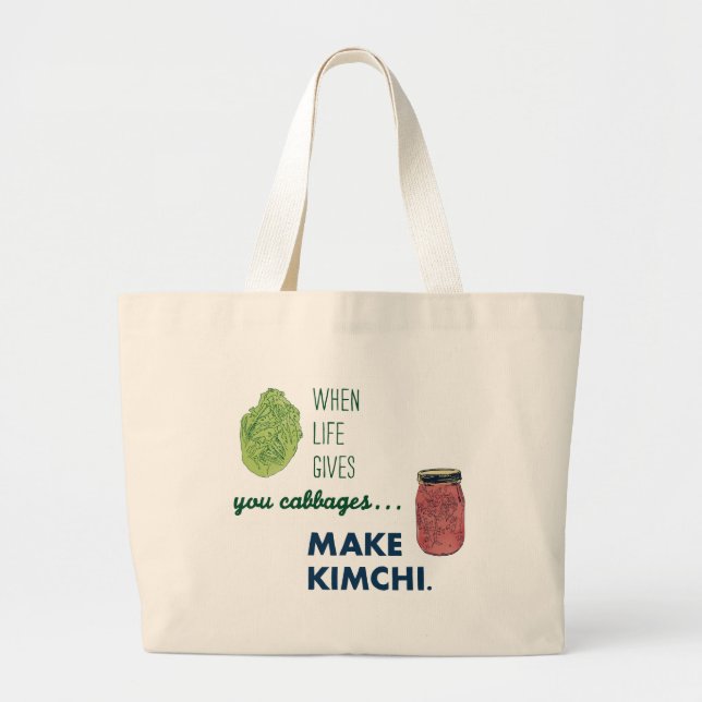 Make Kimchi! Large Tote Bag (Front)