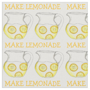 Make Lemonade Glass Pitchers Refreshing Drink Fabric