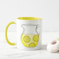 Make Lemonade Lemon Ade Yellow Citrus Pitcher