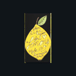 Make Lemonade Lemon Canvas Print<br><div class="desc">when life gives you lemons make lemonade black and yellow quote</div>