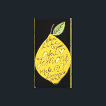 Make Lemonade Lemon Canvas Print<br><div class="desc">when life gives you lemons make lemonade black and yellow quote</div>