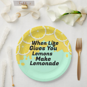 Make Lemonade Paper Plate
