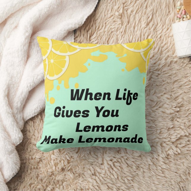 Make Lemonade Throw Pillow (Blanket)