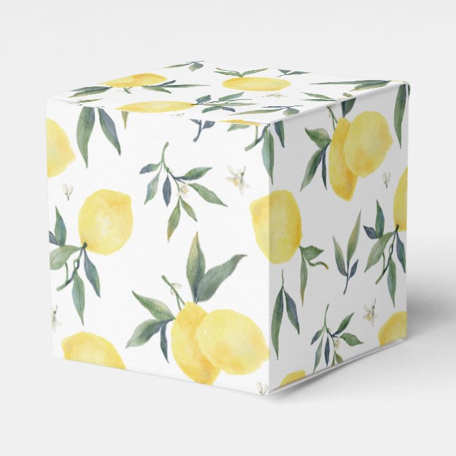 Make Lemonade (White) Lemon Pattern – Favour Box (Front Side)