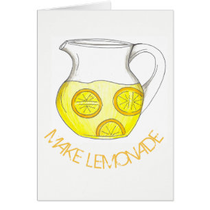 Make Lemonade Yellow Lemon Ade Pitcher Cheer