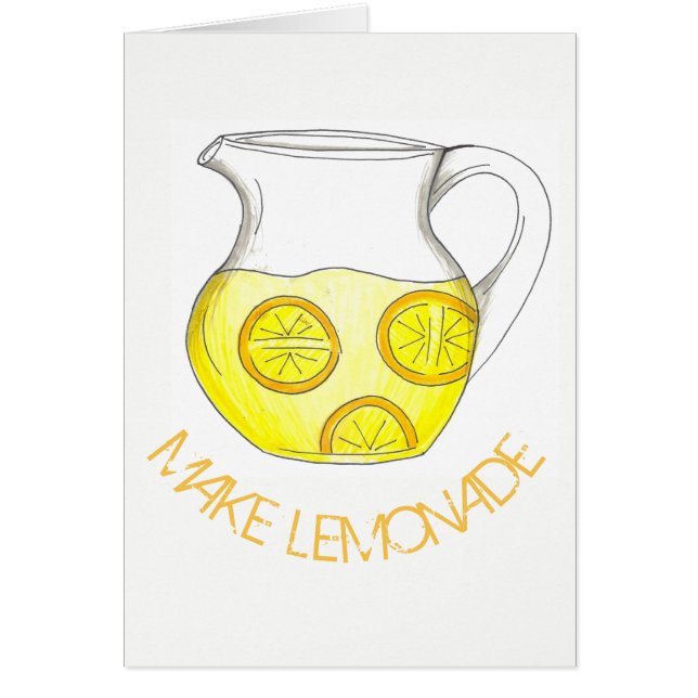 Make Lemonade Yellow Lemon Ade Pitcher Cheer (Front)