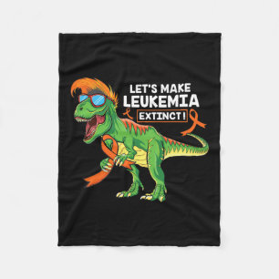 Make Leukaemia Extinct Orange Ribbon Leukaemia Awa Fleece Blanket