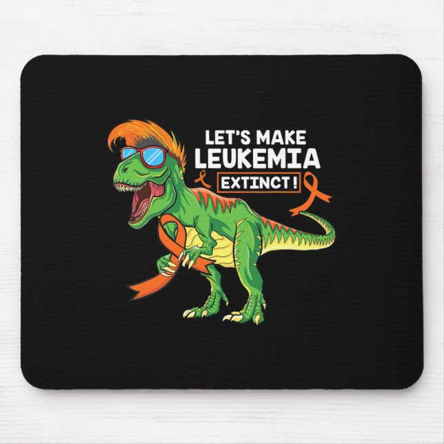 Make Leukaemia Extinct Orange Ribbon Leukaemia Awa Mouse Pad (Front)