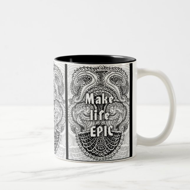 Make life EPIC - Positive Quote´s Two-Tone Coffee Mug (Right)