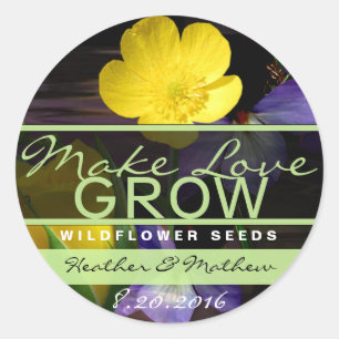 Make Love Grow Sunflower Stickers