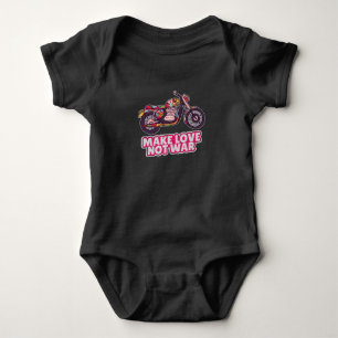 Make love not war baby bodysuit