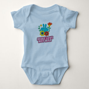Make love not war baby bodysuit