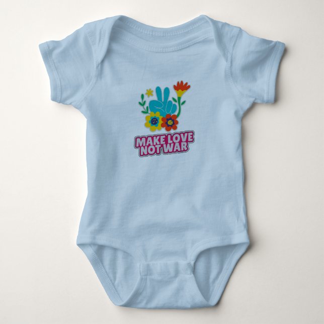 Make love not war baby bodysuit (Front)