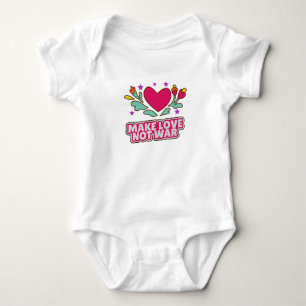 Make love not war baby bodysuit