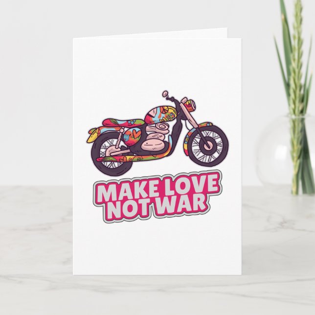 Make love not war card (Front)